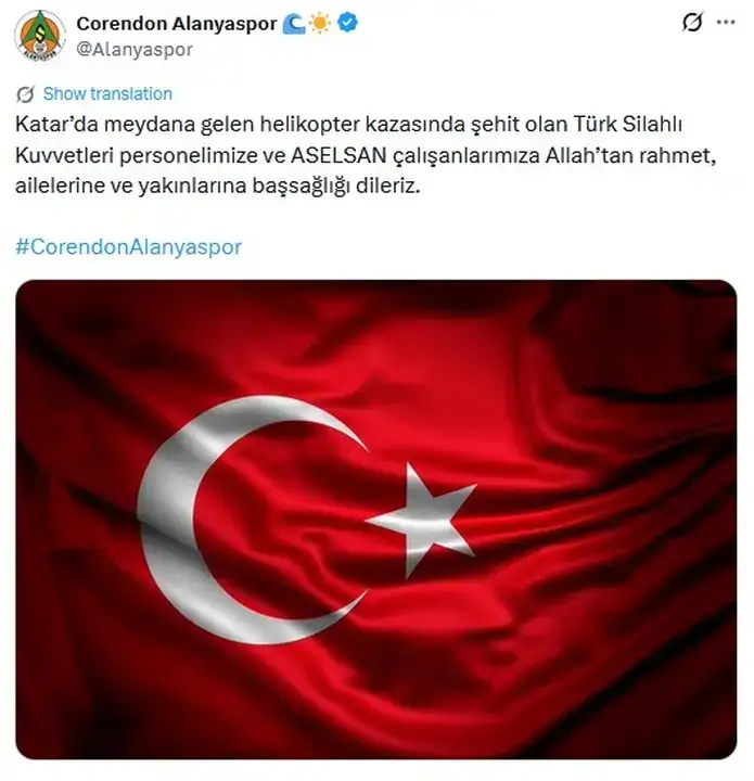 Antalya Tek Yürek: Katar Şehitlerimiz İçin Taziye Mesajları 5
